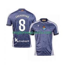 Maglia Real Sociedad Arsen Zakharyan 8 Uomo Trasferta Divisa 2025-2026 Manica Corta