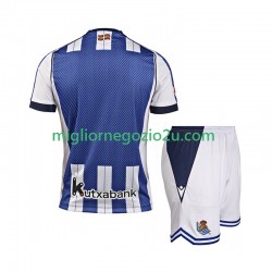 Maglia Real Sociedad Bambino Casa Divisa 2025-2026 Manica Corta