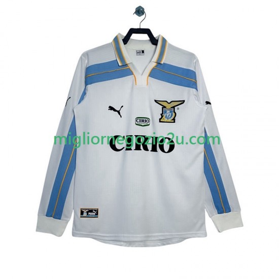 Maglia SS Lazio 2000 Retro Uomo Trasferta Divisa 1999 Manica Lunga