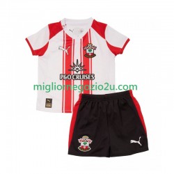 Maglia Southampton Bambino Casa Divisa 2025-2026 Manica Corta