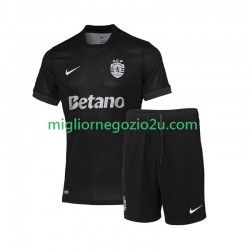Maglia Sporting CP Bambino Trasferta Divisa 2025-2026 Manica Corta