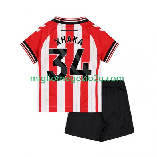 Maglia Sunderland Granit Xhaka 34 Bambino Casa Divisa 2025-2026 Manica Corta