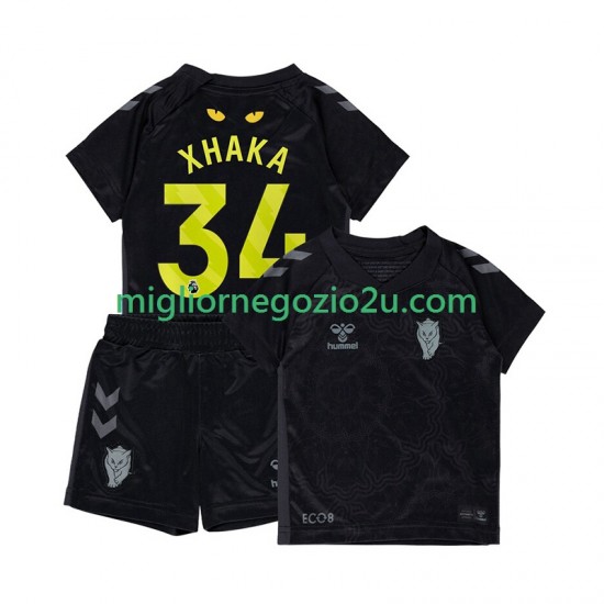 Maglia Sunderland Granit Xhaka 34 Bambino Terza Divisa 2025-2026 Manica Corta