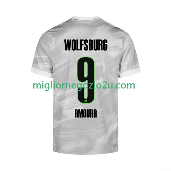 Maglia VfL Wolfsburg Mohamed Amoura 9 Uomo Trasferta Divisa 2025-2026 Manica Corta