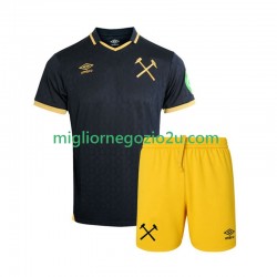 Maglia West Ham United Bambino Terza Divisa 2025-2026 Manica Corta