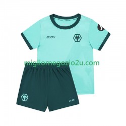 Maglia Wolverhampton Wanderers Bambino Trasferta Divisa 2025-2026 Manica Corta
