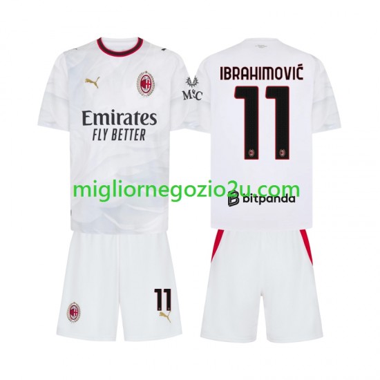 Maglia AC Milan Ibrahimović 11 Bambino Trasferta Divisa 2026-2027 Manica Corta