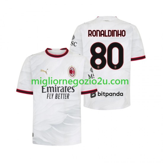 Maglia AC Milan Ronaldinho 80 Uomo Trasferta Divisa 2026-2027 Manica Corta