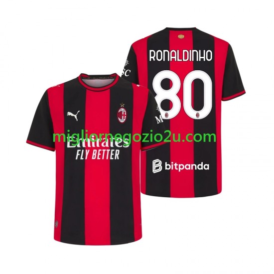 Maglia AC Milan Ronaldinho 80 Uomo Casa Divisa 2026-2027 Manica Corta