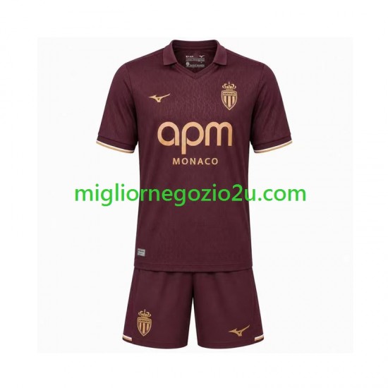 Maglia AS Monaco Bambino Trasferta Divisa 2026-2027 Manica Corta