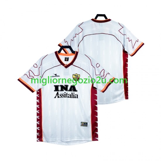 Maglia AS Roma 2000 Retro Uomo Trasferta Divisa 1999 Manica Corta