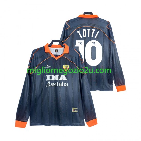 Maglia AS Roma Totti 10 2000 Retro Uomo Terza Divisa 1999 Manica Lunga