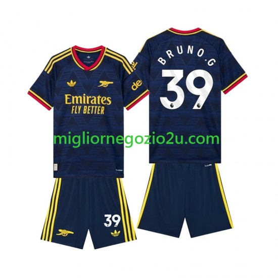 Maglia Arsenal Bruno Guimaraes 39 Bambino Trasferta Divisa 2026-2027 Manica Corta