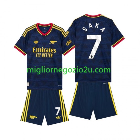 Maglia Arsenal Bukayo Saka 7 Bambino Trasferta Divisa 2026-2027 Manica Corta