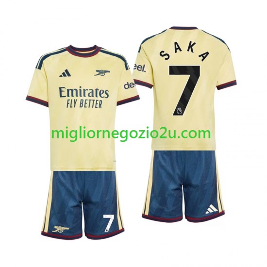 Maglia Arsenal Bukayo Saka 7 Bambino Terza Divisa 2026-2027 Manica Corta