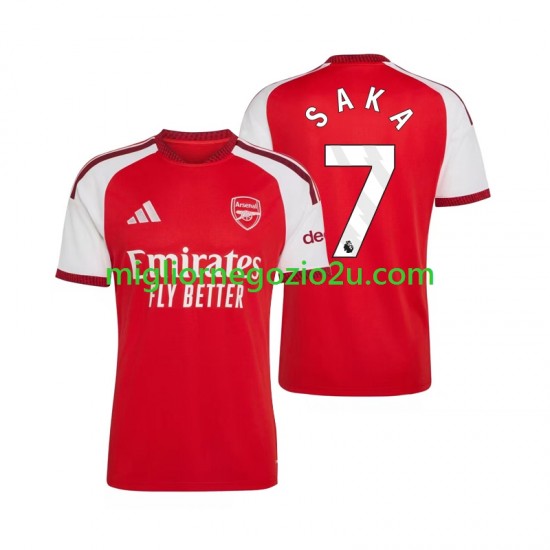 Maglia Arsenal Bukayo Saka 7 Uomo Casa Divisa 2026-2027 Manica Corta