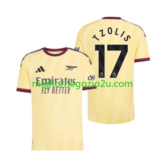 Maglia Arsenal Christos Tzolis 17 Uomo Terza Divisa 2026-2027 Manica Corta