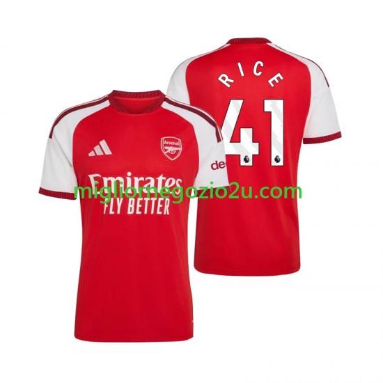 Maglia Arsenal Declan Rice 41 Uomo Casa Divisa 2026-2027 Manica Corta