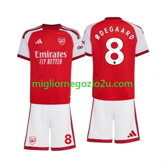 Maglia Arsenal Martin Odegaard 8 Bambino Casa Divisa 2026-2027 Manica Corta