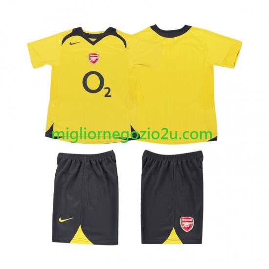 Maglia Arsenal 2005 Retro Bambino Trasferta Divisa 2006 Manica Corta