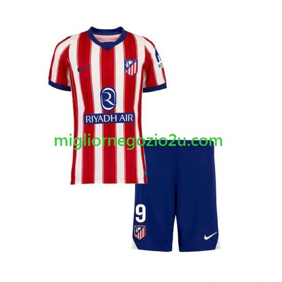 Maglia Atlético Madrid Alexander Sorloth 9 Bambino Casa Divisa 2026-2027 Manica Corta