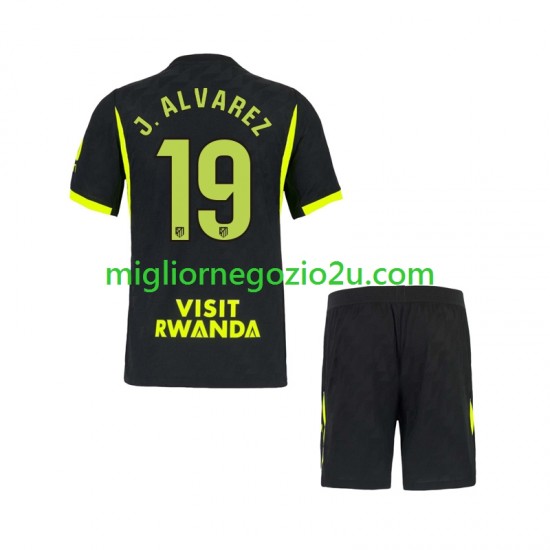 Maglia Atlético Madrid Julian Alvarez 19 Bambino Trasferta Divisa 2026-2027 Manica Corta