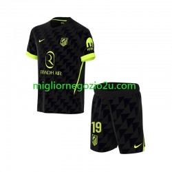 Maglia Atlético Madrid Julian Alvarez 19 Bambino Trasferta Divisa 2026-2027 Manica Corta
