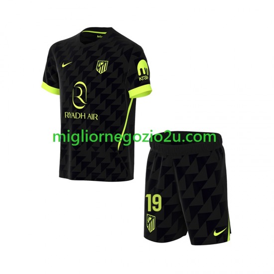 Maglia Atlético Madrid Julian Alvarez 19 Bambino Trasferta Divisa 2026-2027 Manica Corta