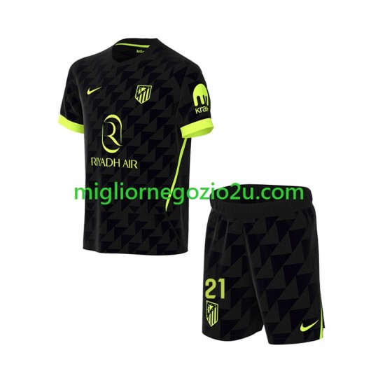 Maglia Atlético Madrid Obed Vargas 21 Bambino Trasferta Divisa 2026-2027 Manica Corta