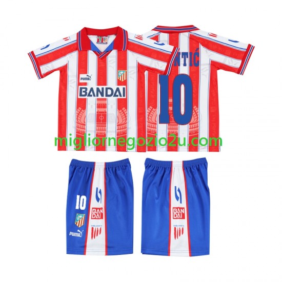 Maglia Atlético Madrid PANTIC 10 1996 1997 Retro Bambino Casa Divisa Manica Corta
