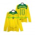 Maglia Brasile RONALDINHO 10 Retro Uomo Casa Divisa 2004 Manica Lunga