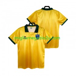 Maglia Brasile 1988 Retro Uomo Casa Divisa Manica Corta