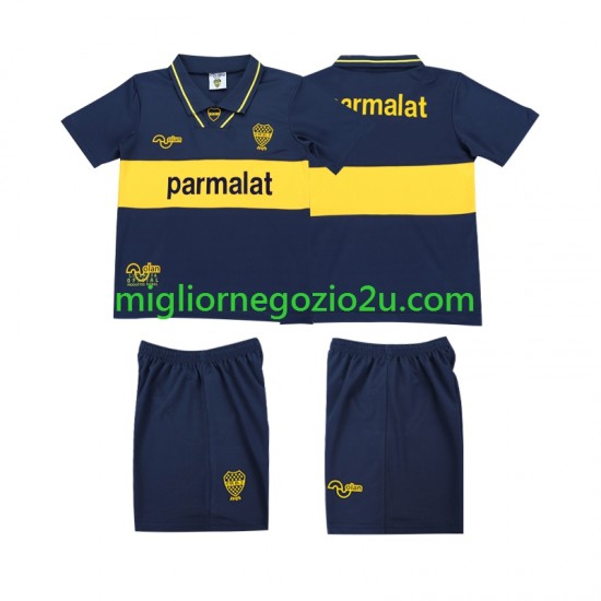 Maglia CA Boca Juniors 1993 1995 Retro Bambino Casa Divisa Manica Corta