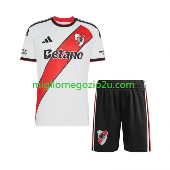 Maglia CA River Plate Bambino Casa Divisa 2026-2027 Manica Corta