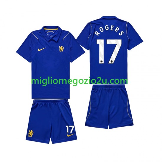 Maglia Chlesea Morgan Rogers 17 Bambino Casa Divisa 2026-2027 Manica Corta