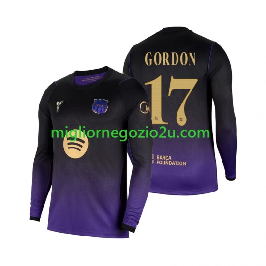 Maglia FC Barcelona Anthony Gordon 17 Uomo Trasferta Divisa 2026-2027 Manica Lunga