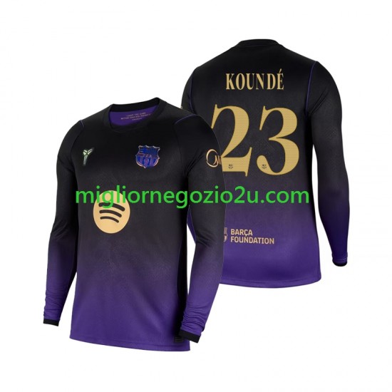Maglia FC Barcelona Jules Kounde 23 Uomo Trasferta Divisa 2026-2027 Manica Lunga