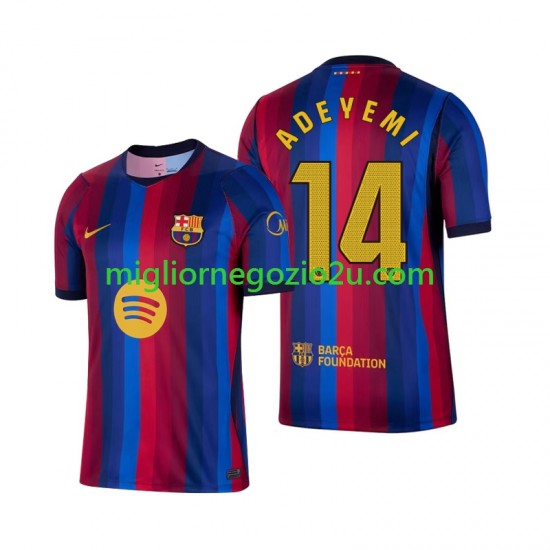 Maglia FC Barcelona Karim Adeyemi 14 Uomo Casa Divisa 2026-2027 Manica Corta
