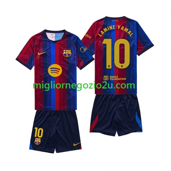 Maglia FC Barcelona Lamine Yamal 10 Bambino Casa Divisa 2026-2027 Manica Corta