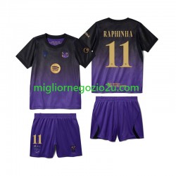 Maglia FC Barcelona Raphinha 11 Bambino Trasferta Divisa 2026-2027 Manica Corta