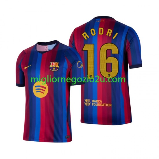 Maglia FC Barcelona Rodri 16 Uomo Casa Divisa 2026-2027 Manica Corta