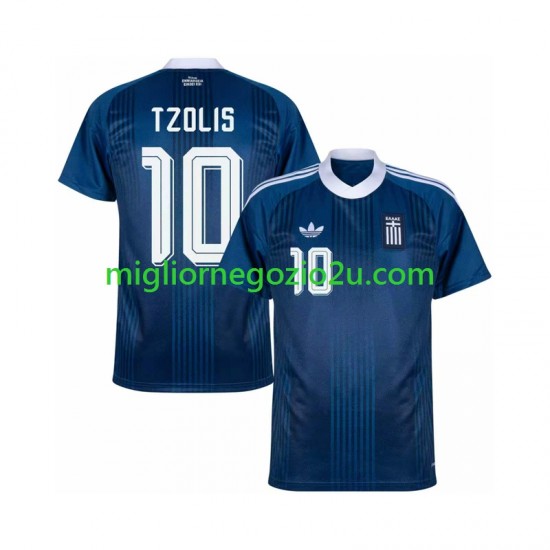 Maglia Grecia Christos Tzolis 17 Uomo Trasferta Divisa 2026-2027 Manica Corta