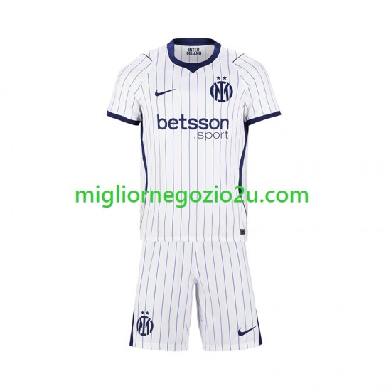 Maglia Inter Milan Bambino Trasferta Divisa 2026-2027 Manica Corta