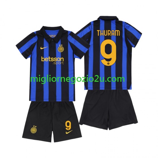 Maglia Inter Milan Marcus Thuram 9 Bambino Casa Divisa 2026-2027 Manica Corta