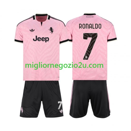 Maglia Juventus Cristiano Ronaldo 7 Bambino Trasferta Divisa 2026-2027 Manica Corta
