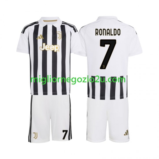Maglia Juventus Cristiano Ronaldo 7 Bambino Casa Divisa 2026-2027 Manica Corta