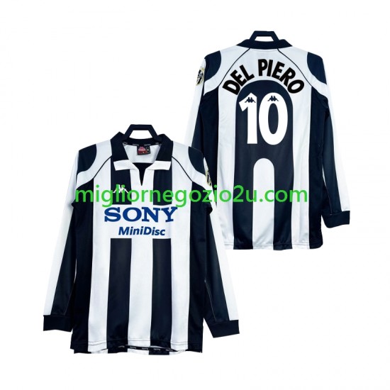 Maglia Juventus DEL PIERO 10 1997 Retro Uomo Casa Divisa 1998 Manica Lunga