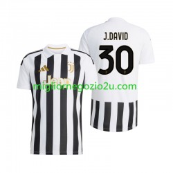 Maglia Juventus Jonathan David 30 Uomo Casa Divisa 2026-2027 Manica Corta