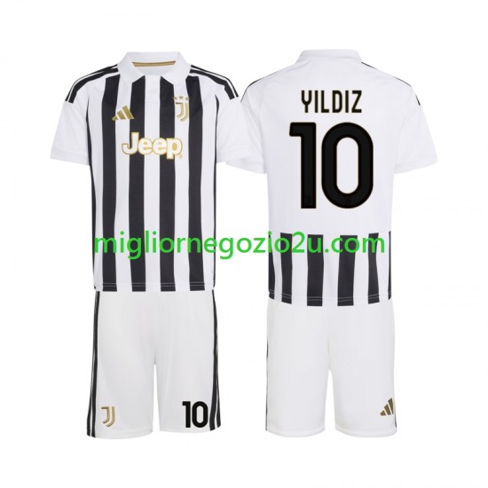 Maglia Juventus Kenan Yildiz 10 Bambino Casa Divisa 2026-2027 Manica Corta