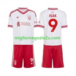 Maglia Liverpool Alexander Isak 9 Bambino Trasferta Divisa 2026-2027 Manica Corta